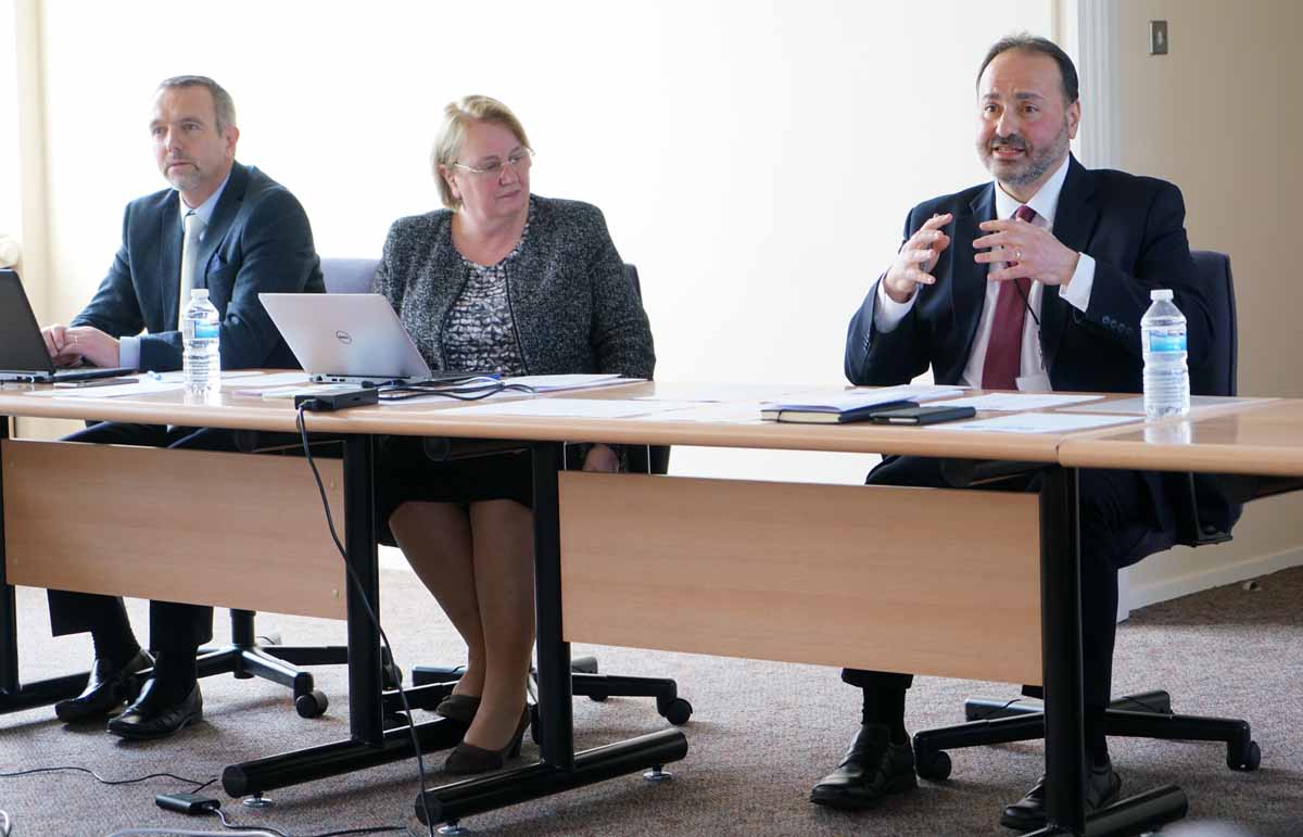 Dean Papaioannou, Associate Secretary (left), Audrey Andersson, Executive Secretary and Raafat Kamal, President and chairman. Images courtesy Trans-European Division / Victor Hulbert