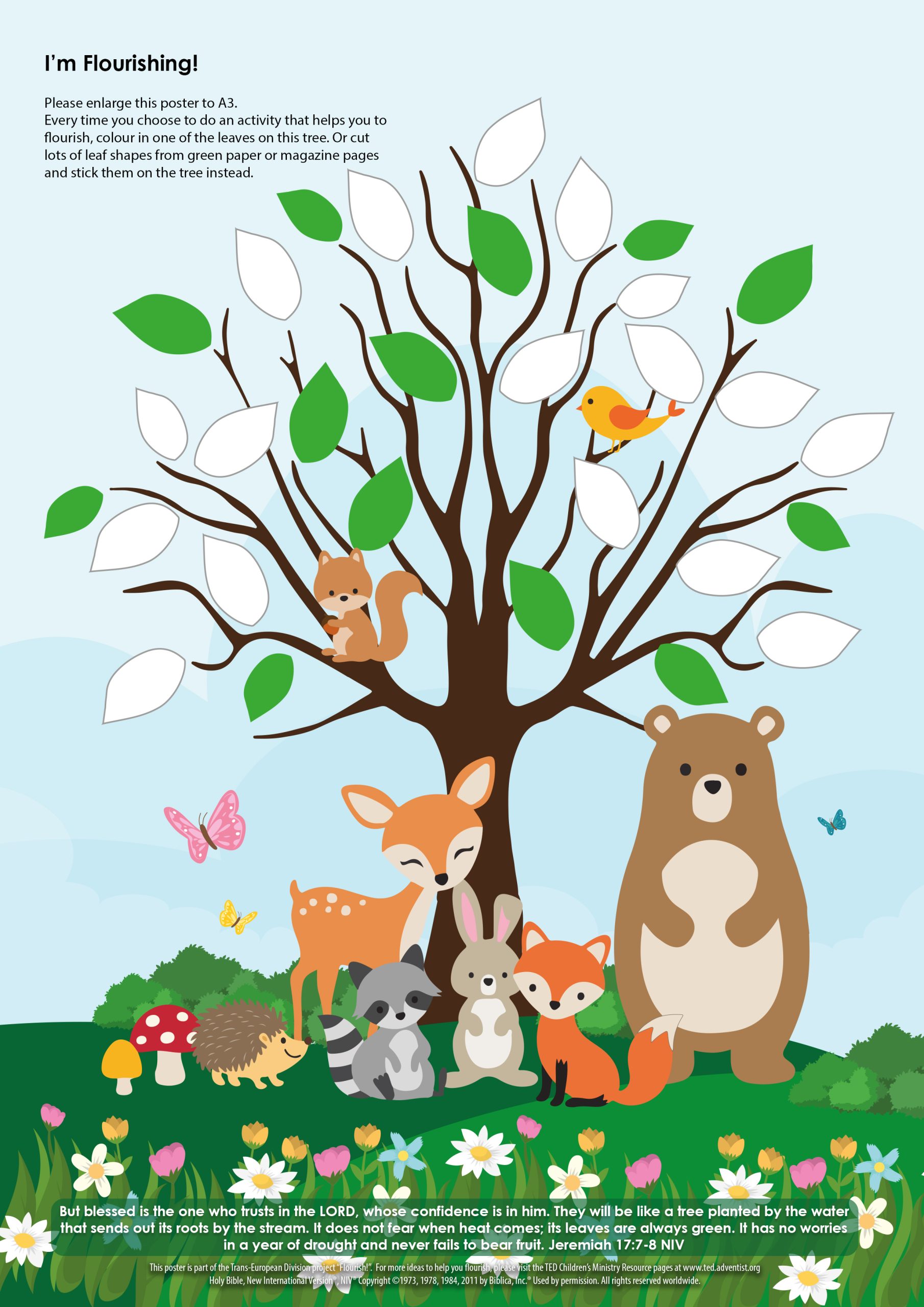 Flourish Tree Poster for children - Family Ministries