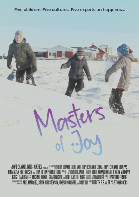 Masters of Joy Movie Poster: children playing in the snow