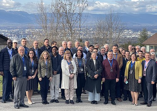 European Tri-Division Publishing Leaders' Workshop in Collonges-sous-Salève, France. The Adventist University of France sits on a hill overlooking Geneva in the background. Feb 2024.