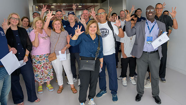 Field Trip to Museum of the Future. Hope Channel Network Leadership Conference (NLC) 2025, DoubleTree by Hilton, Dubai, United Arab Emirates (UAE), April 25-30, 2025. Camera date: Sunday, April 27, 2025 08:45.