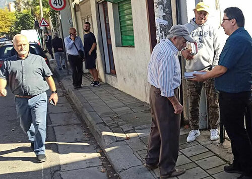 Publishing evangelism in Albania, May 2025
