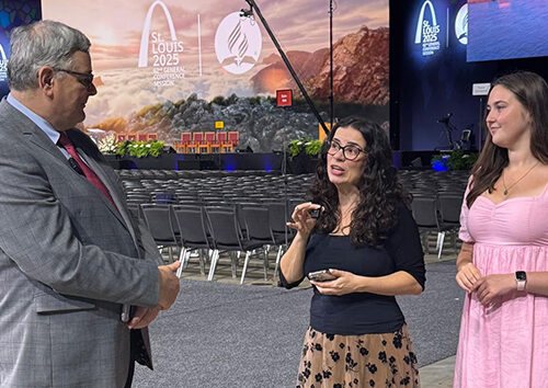 Patrcija Oberte and Vanesa Pizzuto interview Daniel Duda at the 62 Session of the General Conference, St Louis, USA, 2025