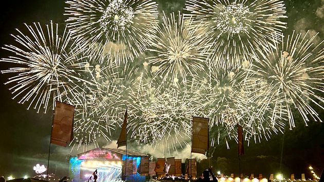 Fireworks display at Big Church Festival, 2025