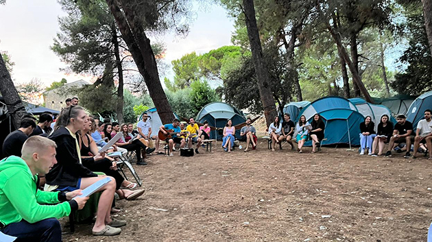 Young people came together to worship at the Fratarski Camp, creating moments of reflection and connection