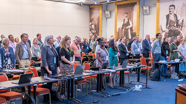 TED Executive Committee members and invitees joined in singing an adapted version of Blessed Assurance in response to Dr Daniel Duda’s invitation to remain faithful to the ministry God has entrusted to them