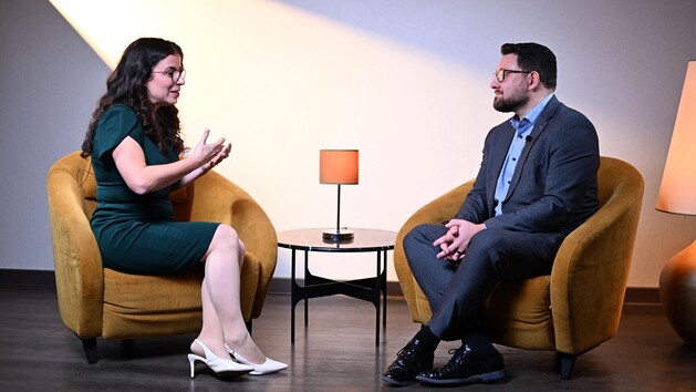 "If we are going to communicate effectively", says Vanesa Pizzuto, "we need to build trust first." Pictured here with TED Associate Communication & Media director, Joe Philpott