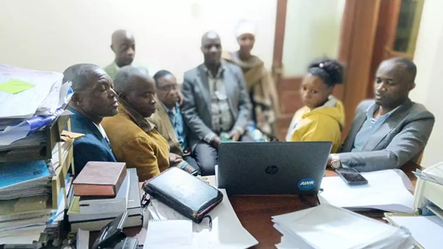 From Kenya, a group of online attendees follow the February 22 event