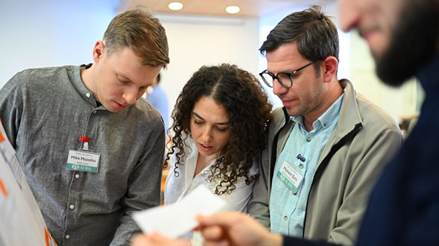 Participants work together during workshop exercises at the ADRA Emergency Response Team training in Belgrade, Serbia, on February 4, 2026