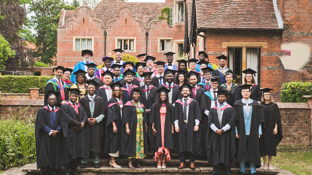 Members of Newbold College’s graduating Class of 2026 gather for a group photograph