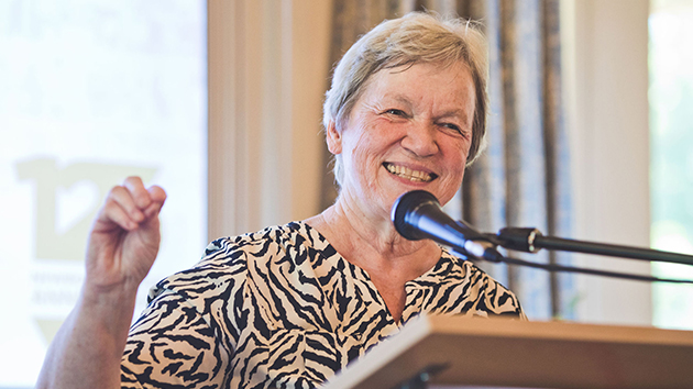 Dr Andrea Luxton reflects on Newbold's past, present and future during a Friday afternoon conversation with alumni