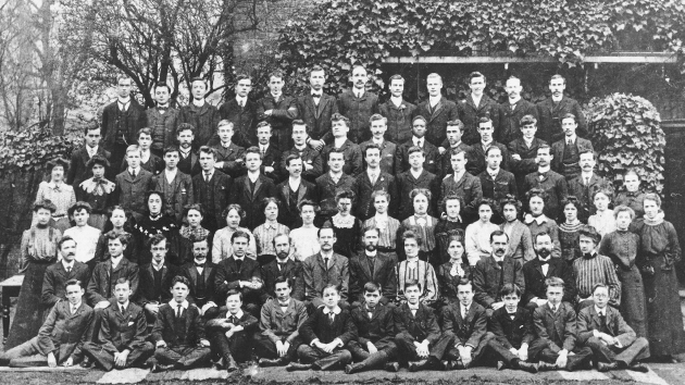 George Keough pictured with fellow students at Duncombe Hall Missionary College in 1904, before beginning his pioneering missionary work in Egypt