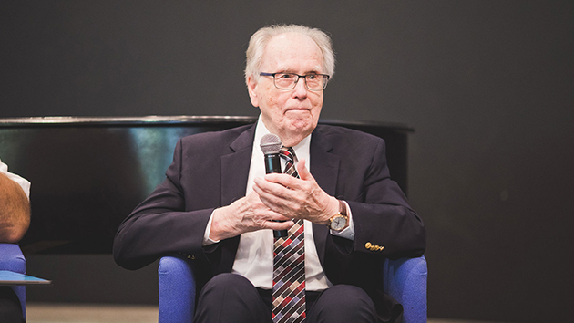 Former General Conference President Jan Paulsen shares insights during a Sabbath morning panel discussion at Newbold College’s 125th anniversary celebrations