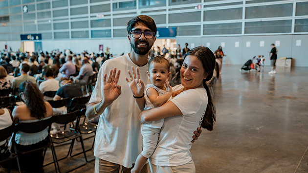 Saúl and Danielly attend AYC 2026 in Valencia with their nine-month-old daughter, Évelly