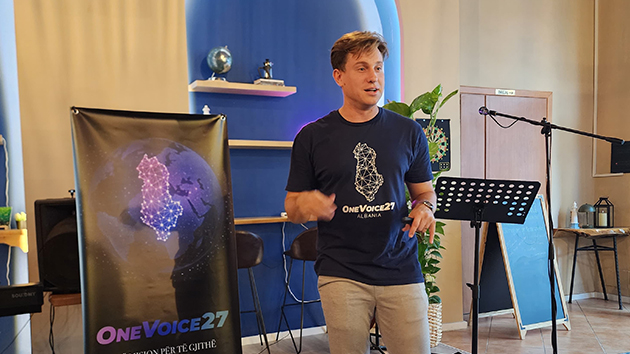 Adriel Henke, pastor of the Durrës Seventh-day Adventist Church, encourages members to take an active role in OneVoice27