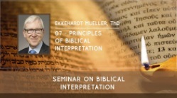 7. Principles of Biblical Interpretation