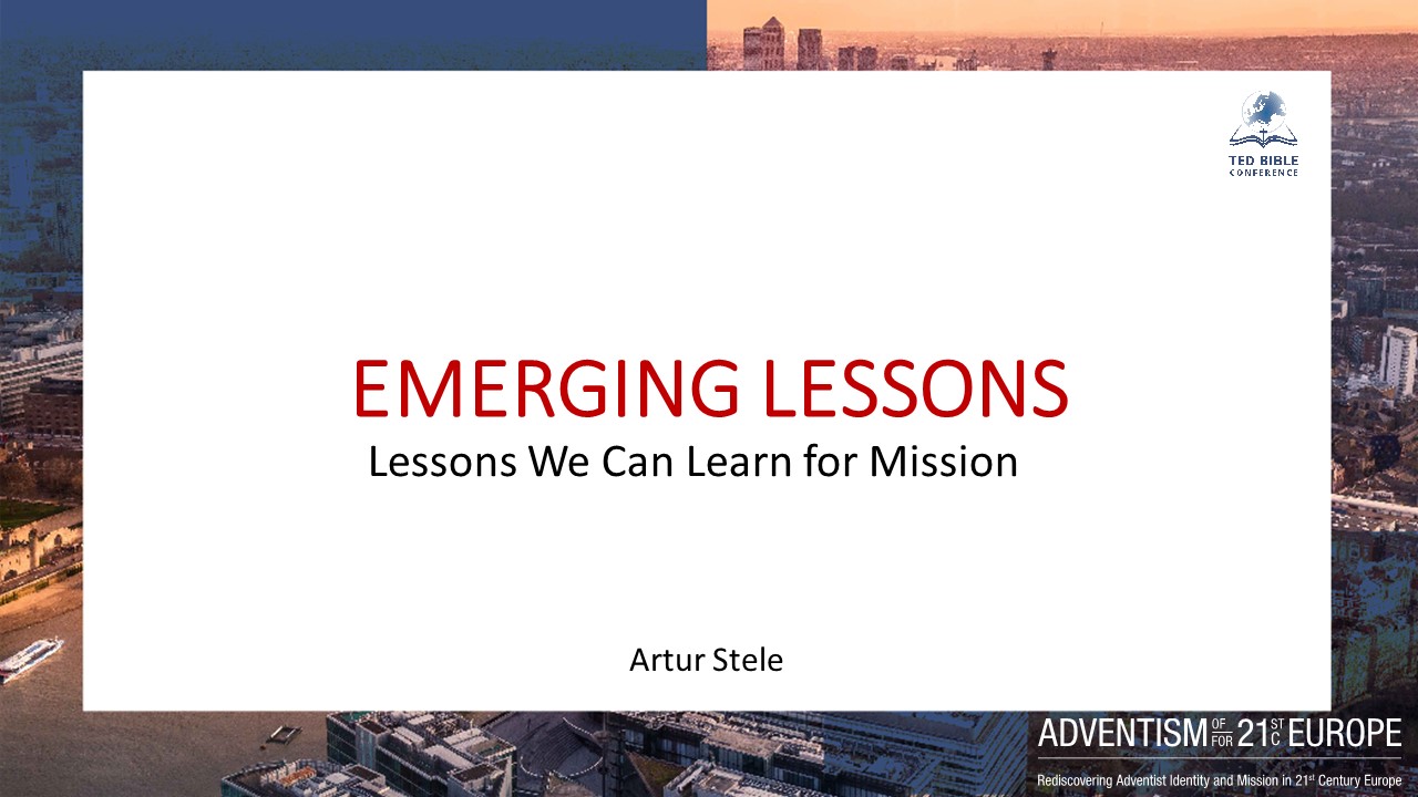 TED Bible Conference AStele Emerging Lessons