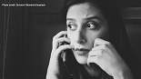 a woman listening on the phone