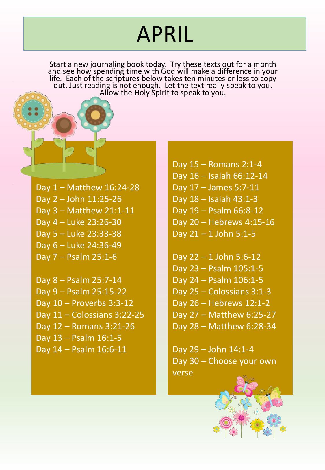 WM Monthly Bible Study 2018 04 April