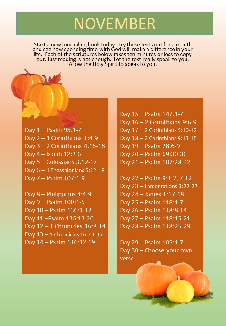 WM Monthly Bible Study 2018 11 November